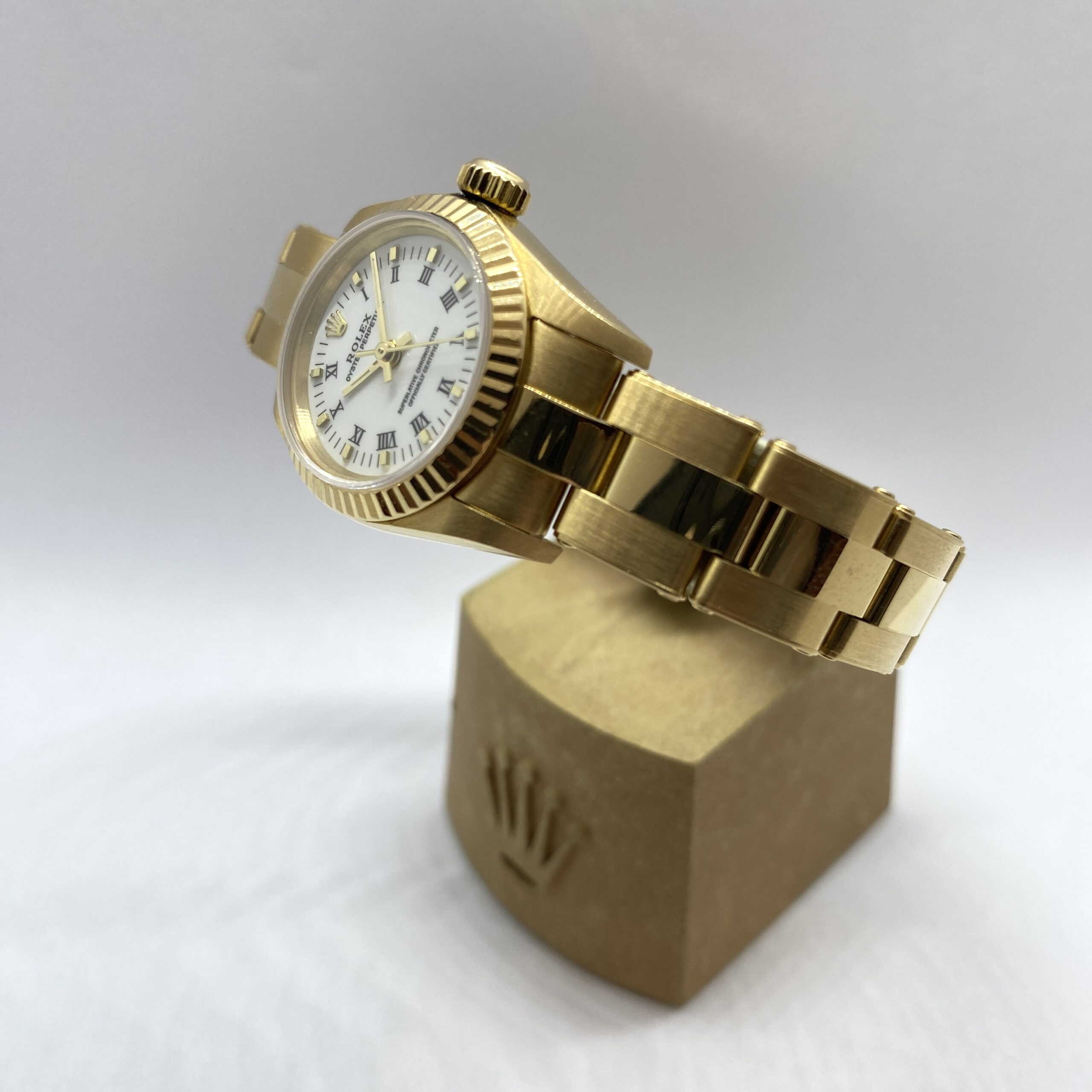 Rolex Oyster Lady usato 67198 oro giallo scatola e garanzia Gamba Orologi Bergamo