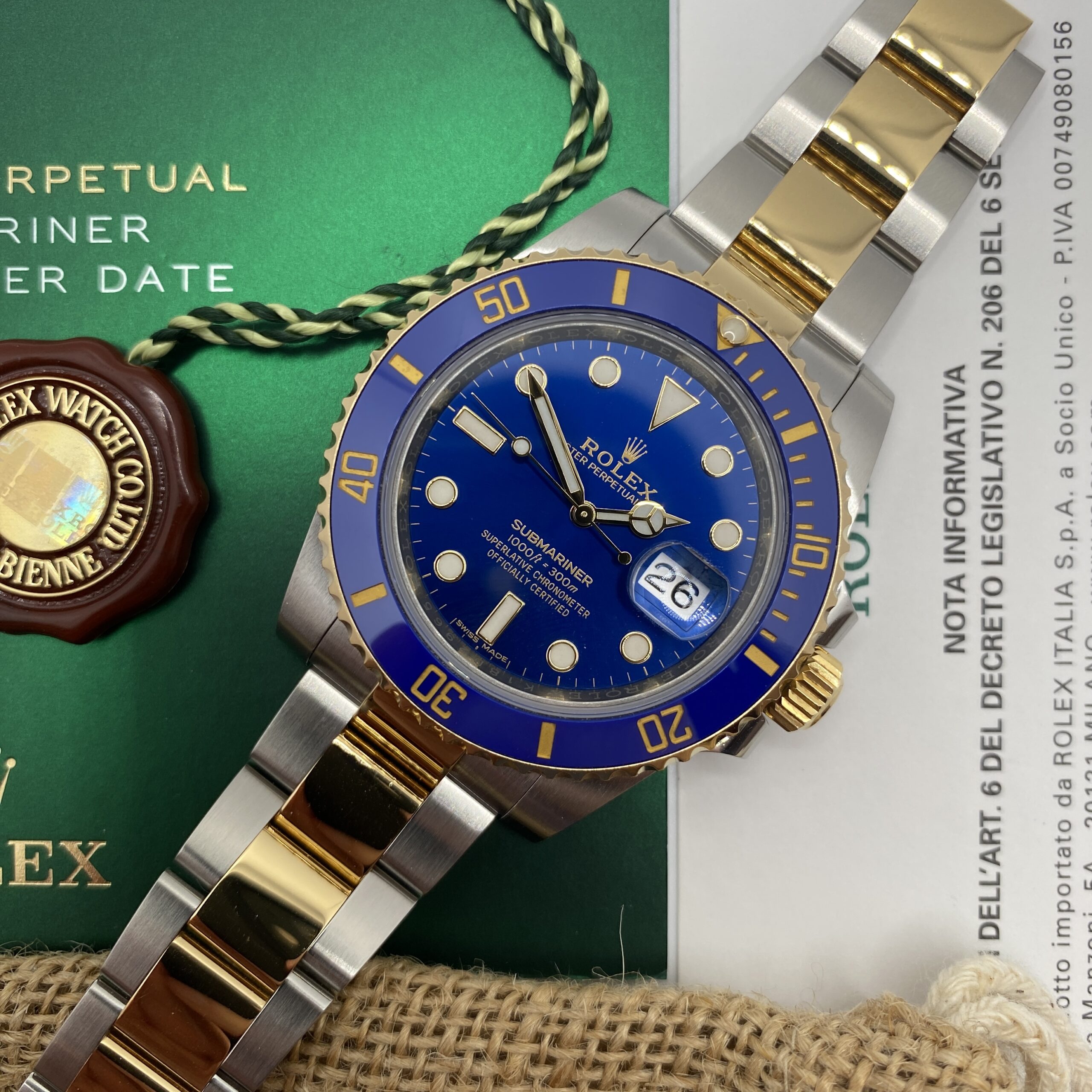 Rolex Submariner acciaio oro usato Bergamo